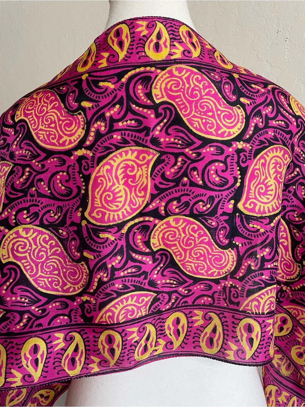 Colorful vintage silk scarf